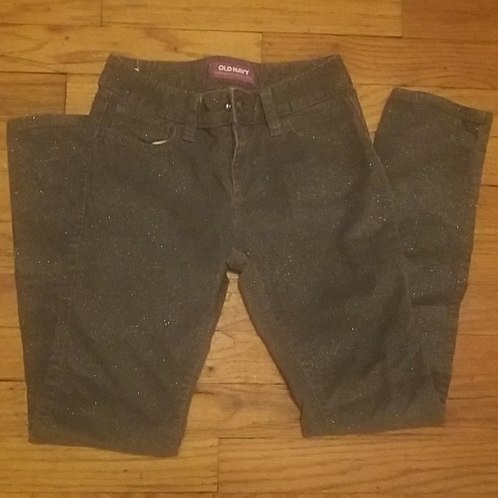 Old Navy size 8 grey jeans with sparkles